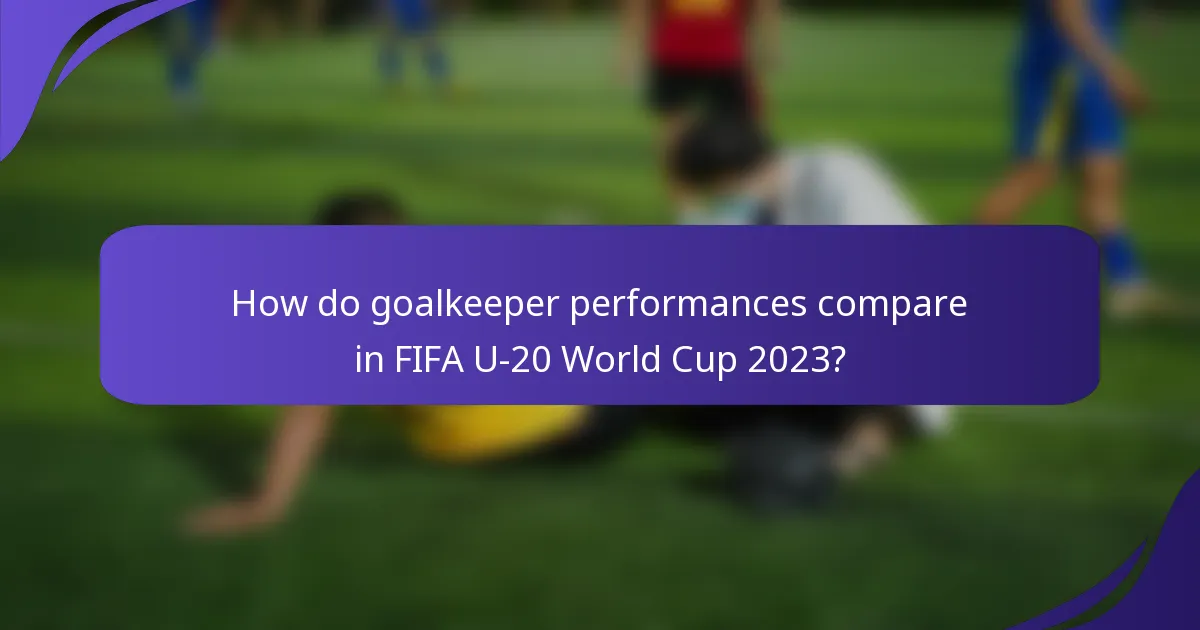 How do goalkeeper performances compare in FIFA U-20 World Cup 2023?
