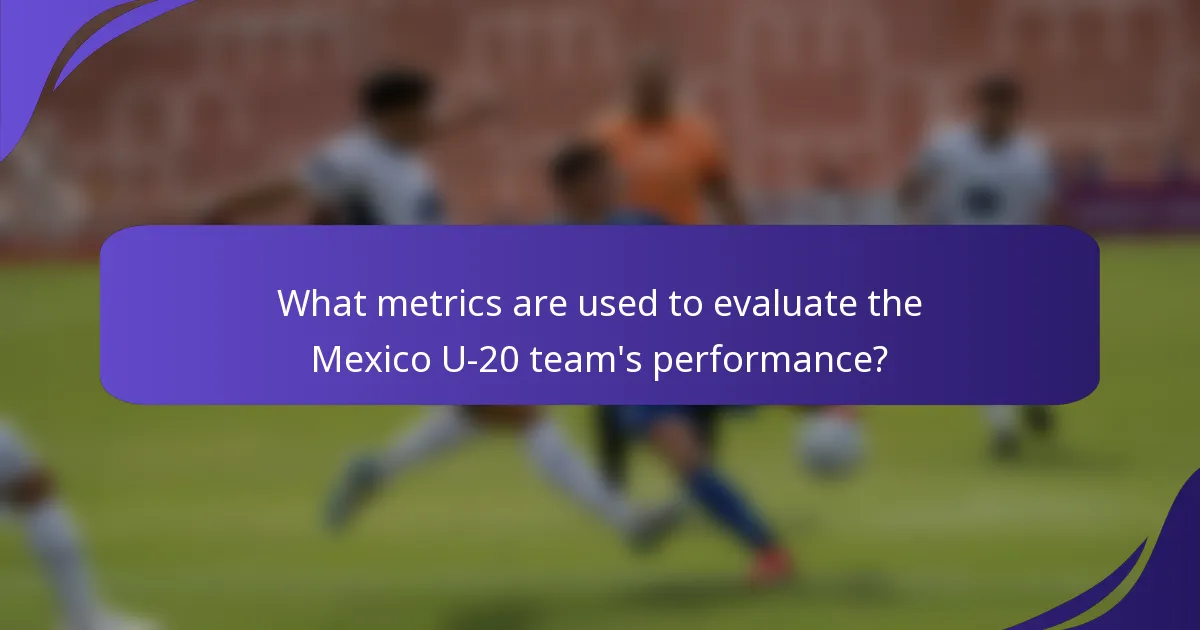 What metrics are used to evaluate the Mexico U-20 team's performance?
