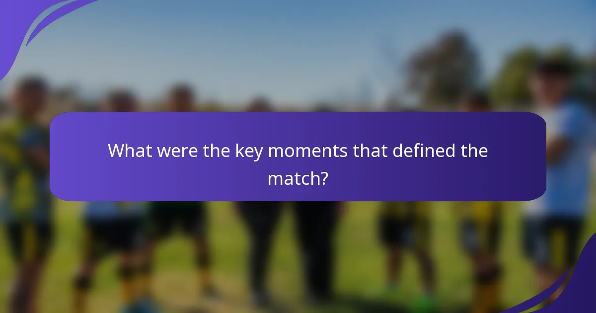 What were the key moments that defined the match?