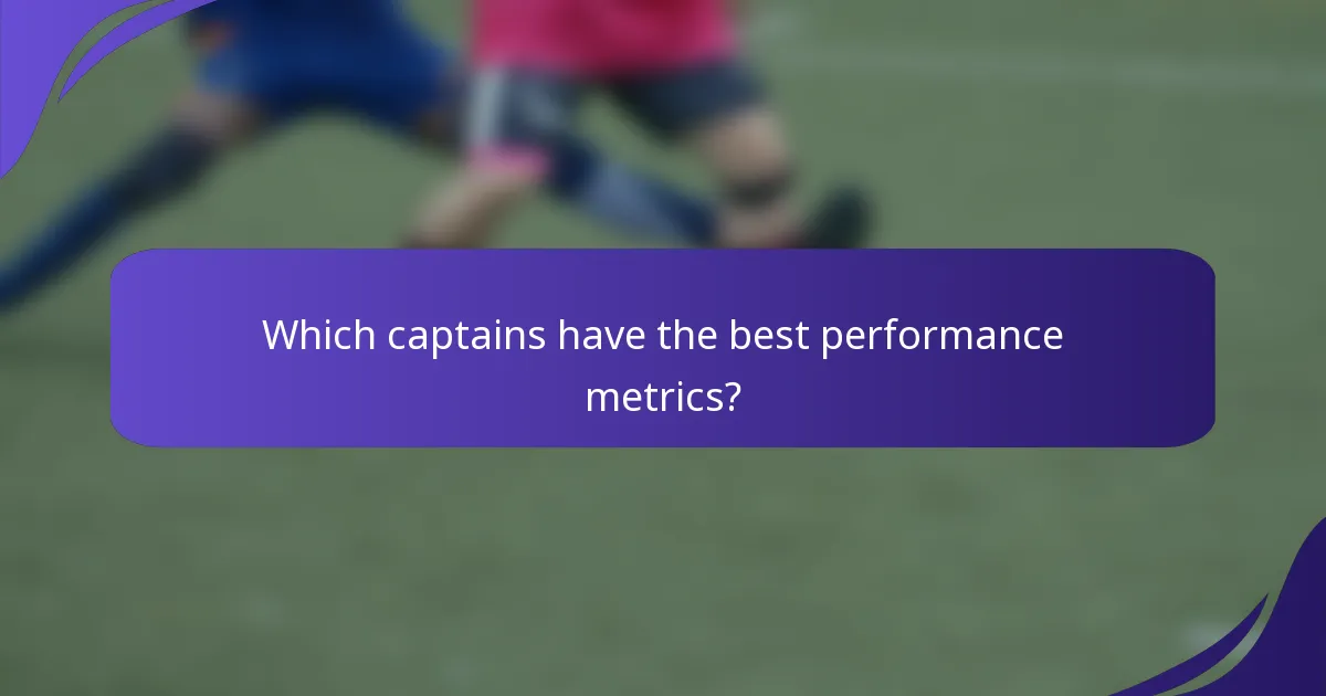 Which captains have the best performance metrics?
